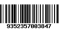 Código de Barras 9352357003847