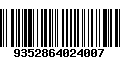 Código de Barras 9352864024007