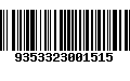 Código de Barras 9353323001515