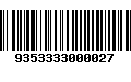 Código de Barras 9353333000027