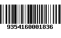 Código de Barras 9354160001836