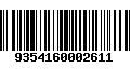 Código de Barras 9354160002611