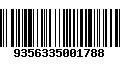 Código de Barras 9356335001788