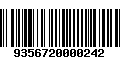 Código de Barras 9356720000242