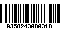 Código de Barras 9358243000310