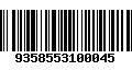 Código de Barras 9358553100045