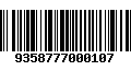 Código de Barras 9358777000107