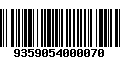 Código de Barras 9359054000070