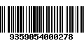 Código de Barras 9359054000278