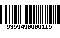 Código de Barras 9359490000115