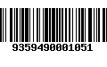 Código de Barras 9359490001051