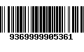 Código de Barras 9369999905361