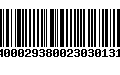 Código de Barras 94000293800230301314