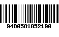 Código de Barras 9400581052190