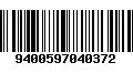 Código de Barras 9400597040372