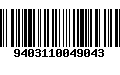 Código de Barras 9403110049043