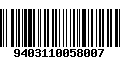 Código de Barras 9403110058007