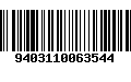 Código de Barras 9403110063544