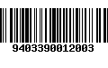 Código de Barras 9403390012003