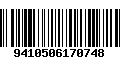 Código de Barras 9410506170748