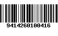 Código de Barras 9414260100416