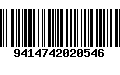 Código de Barras 9414742020546