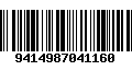 Código de Barras 9414987041160