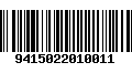 Código de Barras 9415022010011