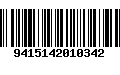 Código de Barras 9415142010342