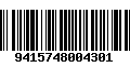 Código de Barras 9415748004301