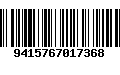 Código de Barras 9415767017368