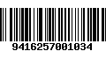 Código de Barras 9416257001034