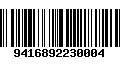 Código de Barras 9416892230004