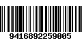 Código de Barras 9416892259005