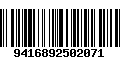 Código de Barras 9416892502071