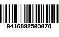 Código de Barras 9416892503078