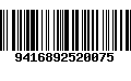 Código de Barras 9416892520075