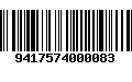 Código de Barras 9417574000083