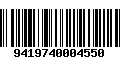 Código de Barras 9419740004550