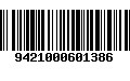 Código de Barras 9421000601386