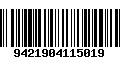 Código de Barras 9421904115019