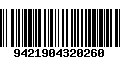 Código de Barras 9421904320260