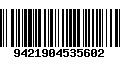 Código de Barras 9421904535602