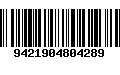 Código de Barras 9421904804289