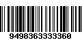 Código de Barras 9498363333360