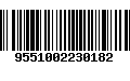 Código de Barras 9551002230182