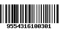 Código de Barras 9554316100301