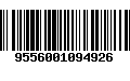 Código de Barras 9556001094926