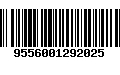 Código de Barras 9556001292025