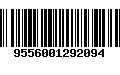 Código de Barras 9556001292094